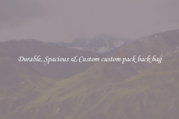 Durable, Spacious & Custom custom pack back bag