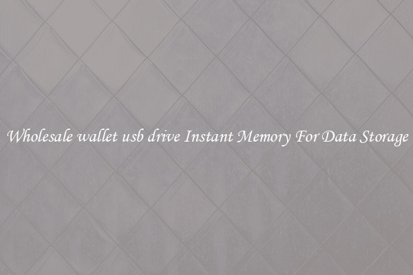 Wholesale wallet usb drive Instant Memory For Data Storage