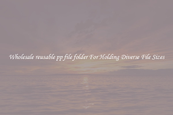 Wholesale reusable pp file folder For Holding Diverse File Sizes