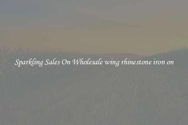 Sparkling Sales On Wholesale wing rhinestone iron on