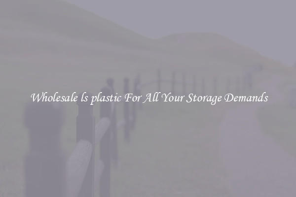 Wholesale ls plastic For All Your Storage Demands