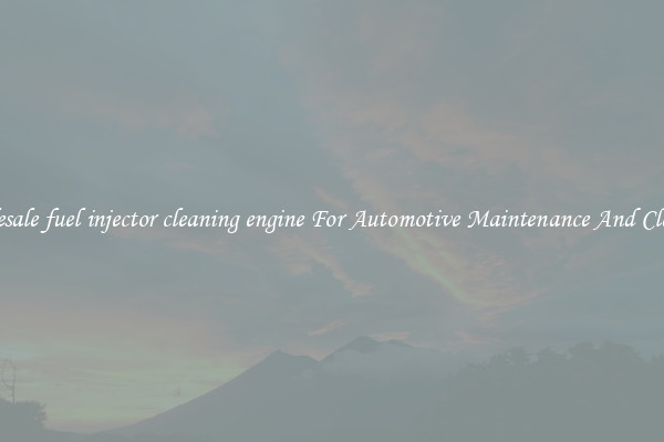 Wholesale fuel injector cleaning engine For Automotive Maintenance And Cleaning