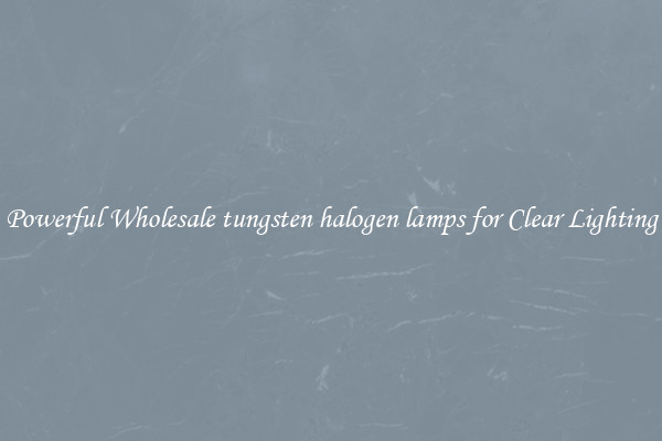 Powerful Wholesale tungsten halogen lamps for Clear Lighting