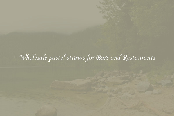 Wholesale pastel straws for Bars and Restaurants