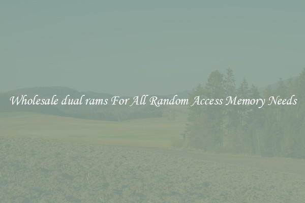 Wholesale dual rams For All Random Access Memory Needs