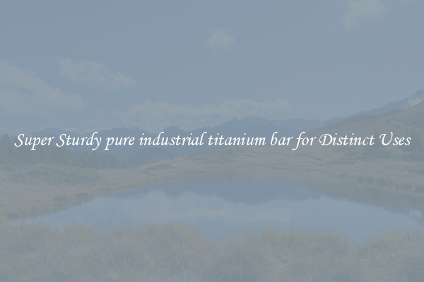 Super Sturdy pure industrial titanium bar for Distinct Uses
