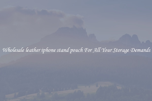 Wholesale leather iphone stand pouch For All Your Storage Demands