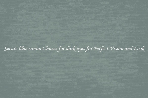 Secure blue contact lenses for dark eyes for Perfect Vision and Look