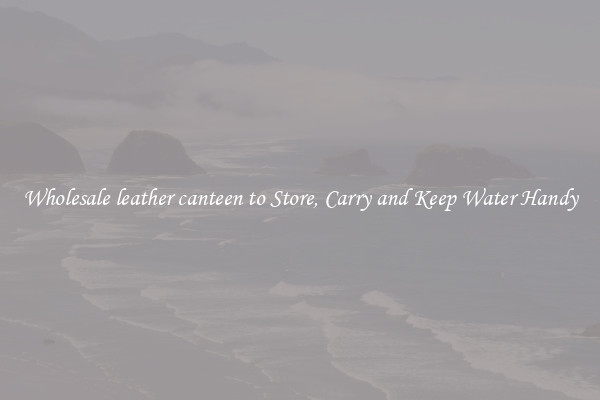 Wholesale leather canteen to Store, Carry and Keep Water Handy