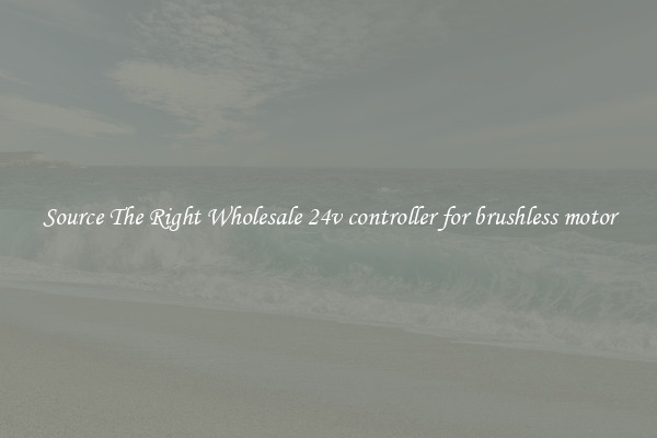 Source The Right Wholesale 24v controller for brushless motor