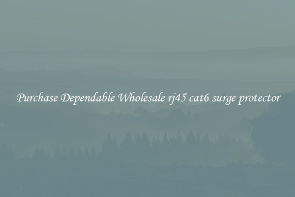 Purchase Dependable Wholesale rj45 cat6 surge protector